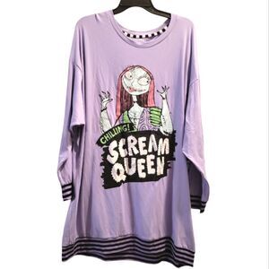 Disney's Nightmare Before Christmas Women's Sleepshirt Size XL Purple NWT Pajama